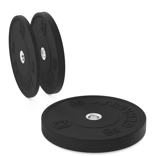HQ Germany 50mm Vollgummi Bumper Plates - Gewichtsscheiben Set für Training