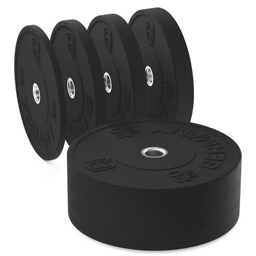 HQ Germany 50mm Vollgummi Bumper Plates - Gewichtsscheiben Set für Training
