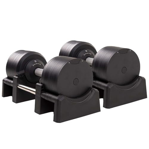 BRAINGAIN Verstellbare Hanteln: Chrom/Schwarz, Krafttraining für Zuhause