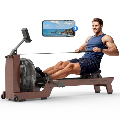 JOROTO MR380/MR390: Klappbares Eichenholz‑Rudergerät mit 28 L Tank und Bluetooth‑Monitor