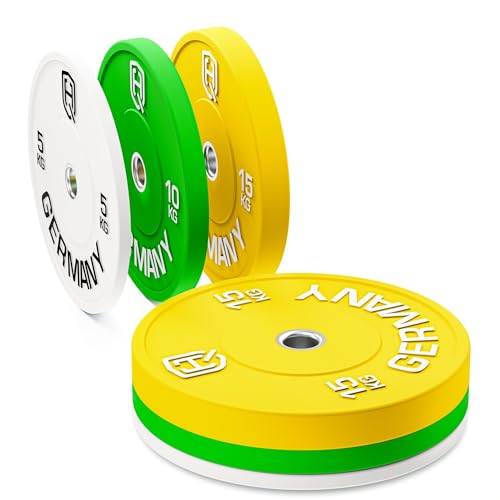 HQ Germany Premium Bumper Plates: 50mm Hantelscheiben Set