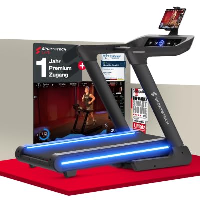 Sportstech sTread Pro/Lite: Klappbares Laufband mit 20 km/h, 17 % Steigung und 7 PS Motor