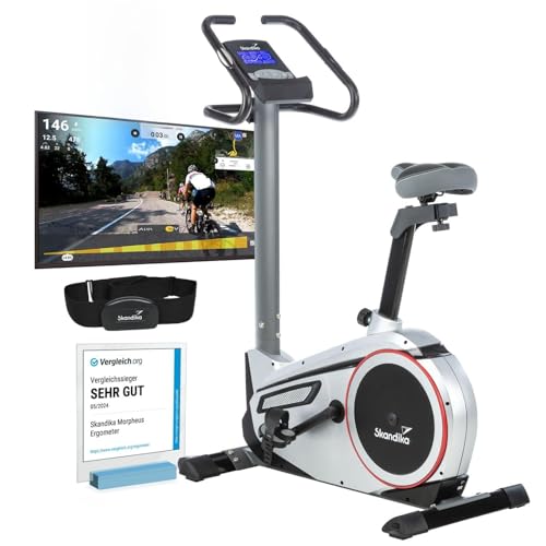 Skandika Morpheus: Ergometer mit App‑Steuerung, Pulsgurt und Tablethalter