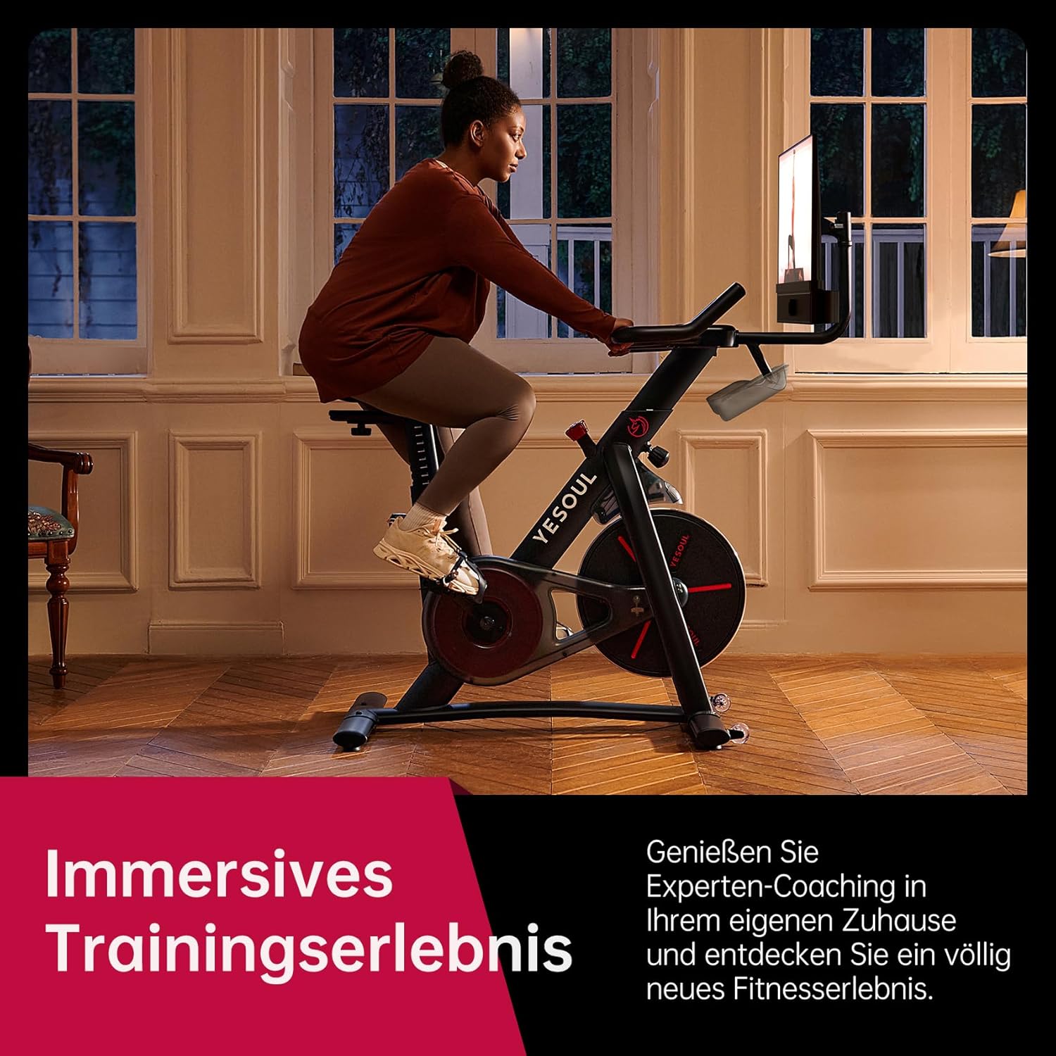 YESOUL G1M Plus: Leises Indoor‑Bike mit 21,5″ FHD‑Display